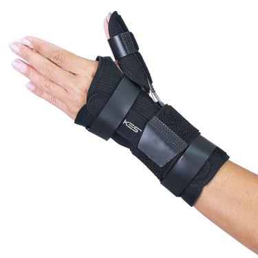 Imagem de Tala Curta Para Punho e Polegar Mão Esquerda Kestal Preto P