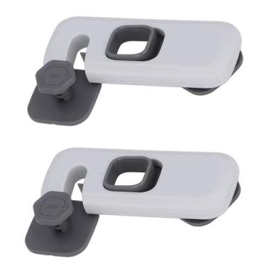 Imagem de Trava de Segurança Geladeira Gaveta Kit 2 unidades Bebe Criança Porta 