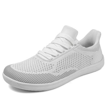 Imagem de Bestgift Sapatos de ciclismo masculinos e femininos esportivos fitness pular corda de pular sapatos casuais de bico largo, Branco, 36 BR