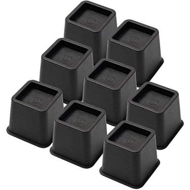 Imagem de Suportes de cama de 7,6 cm, suporte de armação quadrado para sofá, cadeira, escrivaninha, sofá e beliche para cama, conjunto de 8