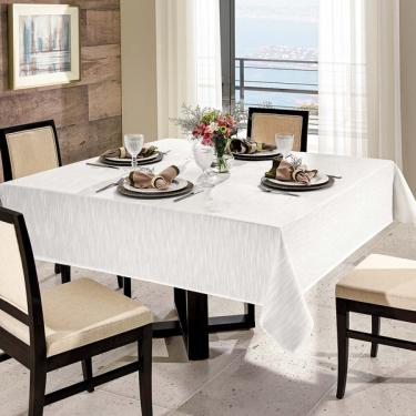 Imagem de Toalha De Mesa Quadrada 2x2 Metros Dohler Passion Branco Off
