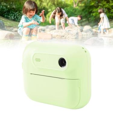 Imagem de Câmera Digital de Impressão Instantânea 48MP Com 1080p HD, 6x Zoom, Gravuras Pretas e Brancas DIY, Mp3 Player, Jogos, Câmera Fofa para Crianças Aniversário ou Natal (GREEN)