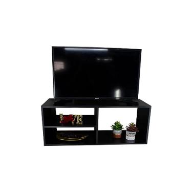 Imagem de Rack Suspenso Mdf Para Tv Dvd Video Game Nicho Painel 90cm (Preto)