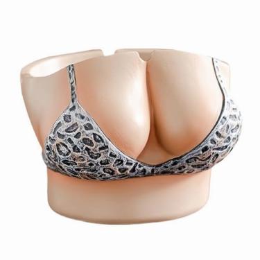 Imagem de Cinzeiros para homens fumadores cinzeiro de mesa criativo personalidade de moda material de resina moderno e simples para uso doméstico escritório ornamentos (cor: cinzento, tamanho: A)