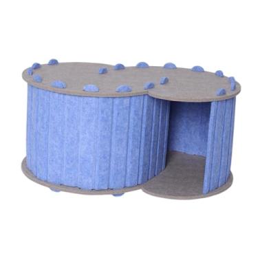 Imagem de IEUDNS Bed de túnel de gato 2 fURO CAVE CAVE PLAYground Supplies Breathable Pet, Azul