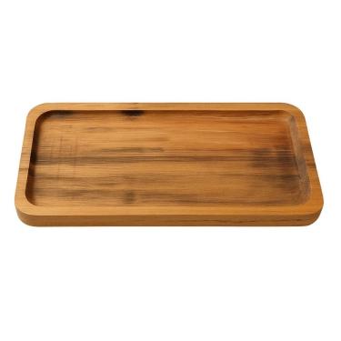 Imagem de Bandeja de Madeira Teca 20x10cm Tábua Petisqueira 15mm Porçã