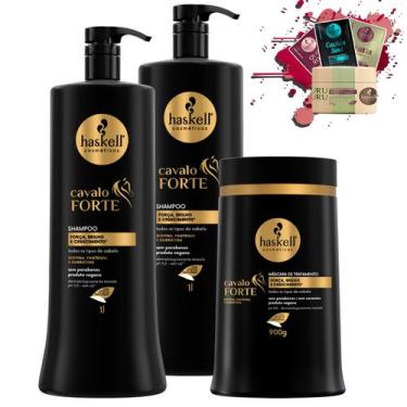 Imagem de Kit Haskell Cavalo Forte 2 Shampoo 1L Mascara 900gr