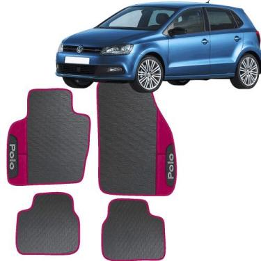 Imagem de LINDO JOGO TAPETE 4 PEÇAS CARRO AUTOMOTIVO  NA COR ROSA  Volkswagen Po