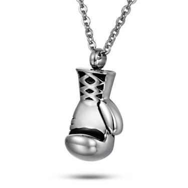 Imagem de FCZDQ Colar Ashes Cremação Joia Luva de boxe Urna Pingente Memorial Lembrança