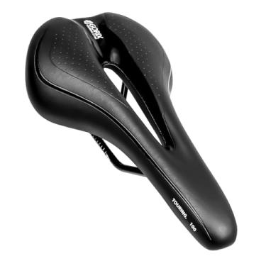 Imagem de GORIX Almofada confortável para assento de bicicleta com trilho Mountain Road Bicycle para homens e mulheres (GX-C19), All Black