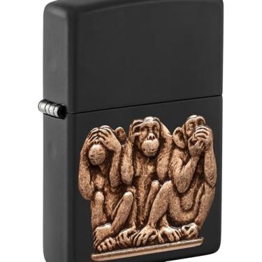 Imagem de Isqueiro Zippo 29409 Classic Three Monkeys Preto