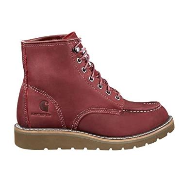 Imagem de Carhartt 6" Moc Soft Toe Wedge Boot Burgundy Nubuck 10 B (M)