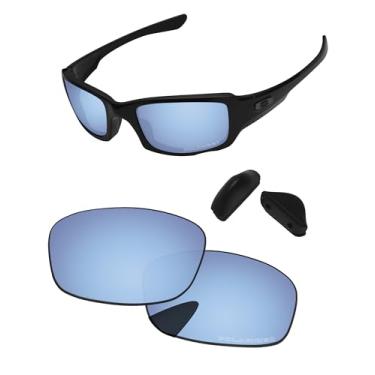 Imagem de PapaViva Lentes de reposição e peças de nariz para Oakley Fives Squared OO9238 54 mm Óculos de sol azul safira polarizado