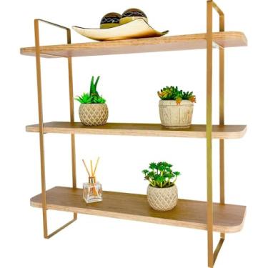 Imagem de Prateleira Nicho De Parede Tripla SLIM Modelo Industrial Decoração Sala Quarto