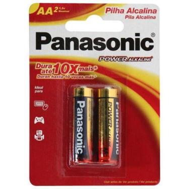 Imagem de Pilha Alcalina AA Pequena com 2 unidades - Panasonic