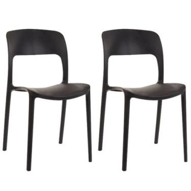 Imagem de Kit 2 Cadeiras De Jantar Nina Preta - Garden life