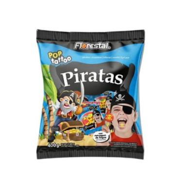 Imagem de Pirulito piratas tattoo 50un - RIO DOCE ATACADO