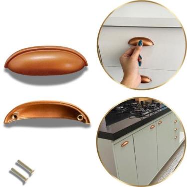 Imagem de Puxador Concha para Gavetas, Móveis e Portas, em Metal - Compras Fácei