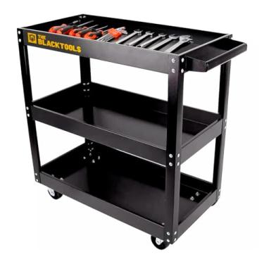 Imagem de Carrinho De Ferramentas Aberto Para Mecânico Oficina Bcm400 The Black Tools