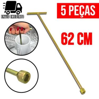 Imagem de Kit 5 Chave T 10mm Longa 62cm para Maquina de Lavar Agitador Brastemp 