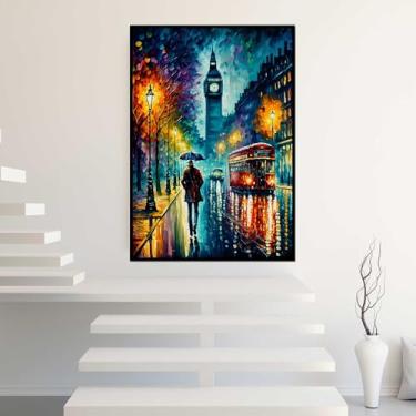 Imagem de Quadros Decorativos com Moldura Geometrico Preto Branco Amarelo Sala Quarto Kit Conjunto 2