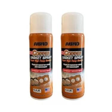 Imagem de Selante De Juntas Cobre Abro Copper Gasket Spray kit c/ 2 unid (255g)