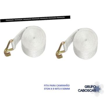 Imagem de Cinta fita amarração carga 5 toneladas (kit 2 unid.) - JR INDUSTRIA