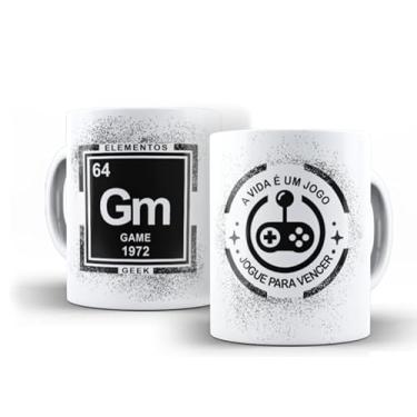 Imagem de Caneca branca elementos geek (15049)