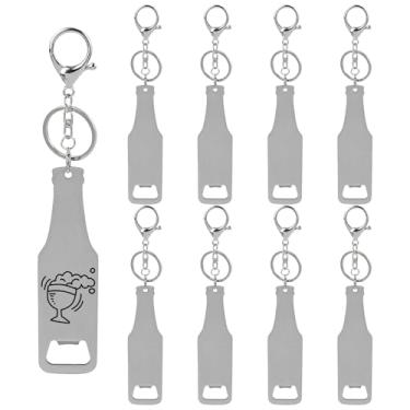 Imagem de Framendino, Pacote com 8 chaveiros abridor de garrafas de aço inoxidável para utensílios de cozinha de bar de cerveja