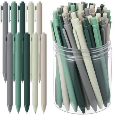 Imagem de Crtiin 50 canetas de tinta gel, tinta preta, escrita suave, lindas canetas coloridas para volta às aulas, primeiro dia de aula, professor, aluno, servidor, material de escritório, presentes de festa