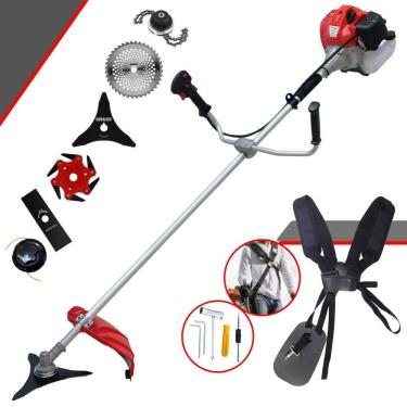 Imagem de Aparador de Grama Completo À Gasolina Anmax CG430P 2HP 43cc Com Carretel + Lâmina Facão + Lâmina 3 Pontas + Lâmina 6 Pontas + Disco Circular + Trimmer