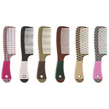 Imagem de Marco Boni Pente De Uso Diário Estampado E Cabo Antiderrapante Dentes Médios 1254 Cores Sortidas 1 Unidade