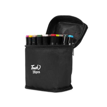 Imagem de Caneta Marcadora Permanente 36 Cores Ponta Dupla Kit Canetinhas Conjunto de Canetas Coloridas (36 cores)