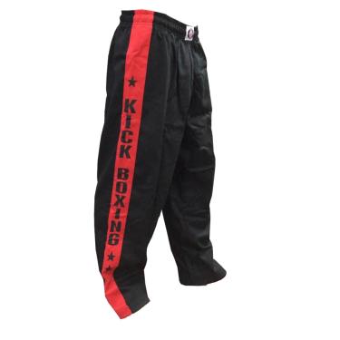 Imagem de Calca Treino Kickboxing Brim Infantil e Adulto - Preta - Ariran (A4 - até1,90m)