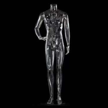 Imagem de Manequim Tsparent Dress Form Display, Torso De Manequim Masculino Para Casaco Terno Manto Cerimonial, Corpo De Manequim De Shopping De Loja De Noivas, Fácil De Configurar, Style1