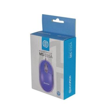 Imagem de Mouse Óptico Office Azul MS-035A Hoopson - Hoopson 