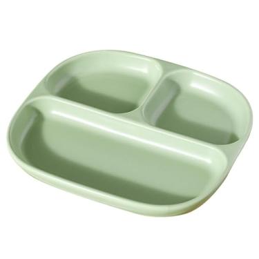 Imagem de Vento nórdico doméstico simples e requintado cor sólida moldura de cor sob o vidrado placa redutora de gordura - verde leite