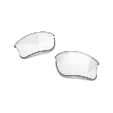 Imagem de Lentes de reposição polarizadas de 1,6 mm para óculos de sol Oakley Flak Jacket XLJ, proteção UV, lentes espelhadas escuras - Mais opções, Hd Clear não polarizado, One Size