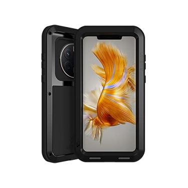 Imagem de Capa robusta de corpo inteiro para Huawei-Mate-50-Pro, Love Mei, armadura de metal resistente, à prova de choque, à prova de neve, híbrida, de silicone, capa externa com vidro temperado, suporta