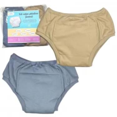 Imagem de Roupa Intima Treinamento Cueca Calcinha Desfralde Incontinencia Urinária Segura Escapes Xixi Criança Grande Juvenil Absorvente Incontinência Urinária Mrrom/Cnz (12)