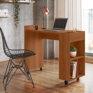 Imagem de Mesa Pequena Para Escritório Estudos 94cm Alessa M2 Lukaliam Jequitiba