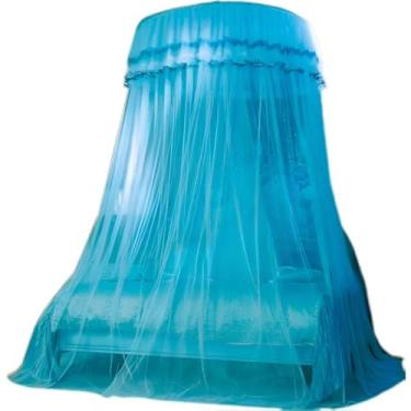 Imagem de Mosquiteiro Casal de Teto Gigante Box/Queen/king Com Abertura Lateral 14 Metros-Adequado para quartos e acampamentos ao ar livre(Azul,Gigante c/abertura lateral)