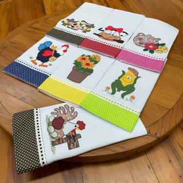 Imagem de Kit 7 Panos de Prato Semaninha Patchwork M3 - Sua Casa Decor