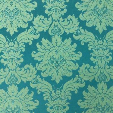 Imagem de Toalha de Mesa Redonda em Jacquard Medalhão Verde - 2,80m - Sua Casa D