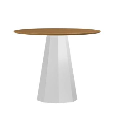 Imagem de Mesa para Sala de Jantar sem Vidro 80cm X 100cm Isis Off White/Ypê