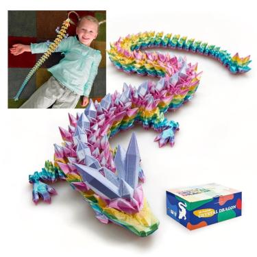 Imagem de Dragon Toy RWSEFK 30 cm, cristal impresso em 3D, dragão arco-íris