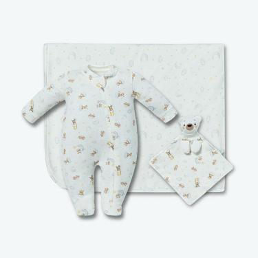 Imagem de Kit Macacão Cueiro e Naninha Hug Noite Estrelada Unissex-Unissex