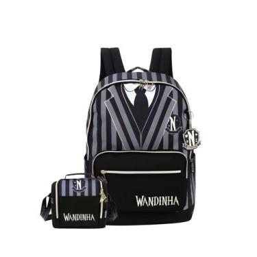 Imagem de Kit Escolar Wandinha Mochila De Costas + Lancheira - Luxcel