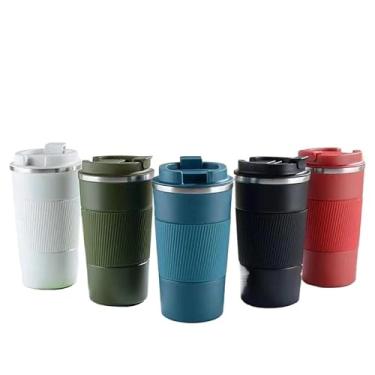 Imagem de Caneca Copo Térmico com Tampa Aço Inox Quente E Frio 420/500ML—1469/NEW (aleatorio/modelo1469)
