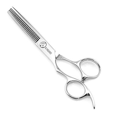 Imagem de Tesoura de cabelo da mão esquerda, tesoura de repicar, tesoura de barbeiro, 15 cm, mão esquerda, tesoura de repicar, tesoura de barbeiro esquerda Kinsaro